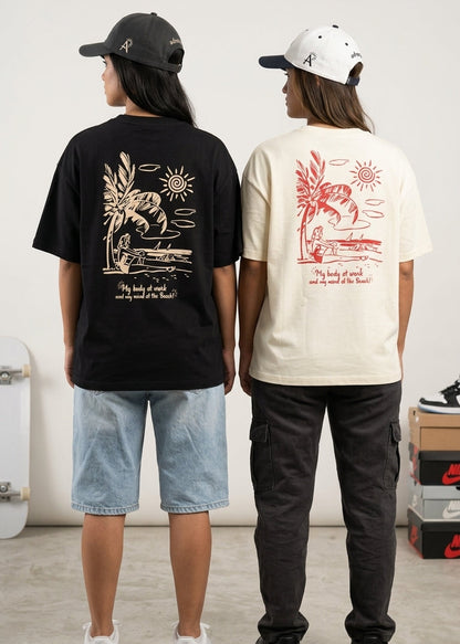Camiseta My mind at the beach