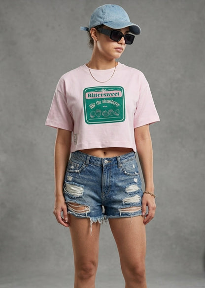 Croptop oversize Bittersweet Strawberry